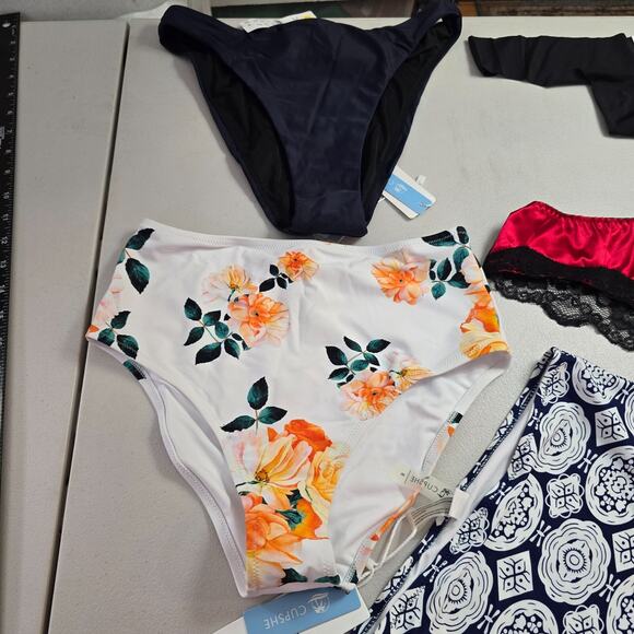 Colorful Swim & Thong Bundle Women's S 7 Pieces 4 Swim / 3 Thong NWT - Picture 3 of 16